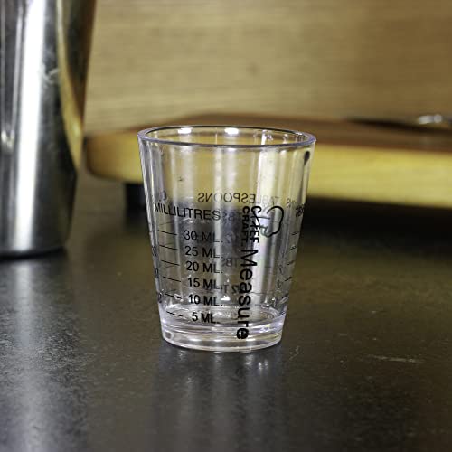 Chef Craft Classic Plastic Shot Glass Measurer, 1 ounce teaspoon/tablespoon, Clear - My Kitchen Products