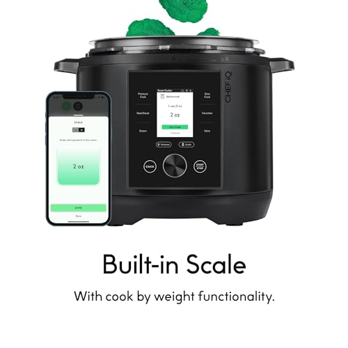 CHEF iQ Smart Pressure Cooker with WiFi and Built-in Scale - Easy-to-Use 10-in-1 Multicooker with 500+ Guided Recipes - Rice Cooker, Slow Cooker, Instant Meals for Foodies - 6 Quart - Family Size - My Kitchen Products