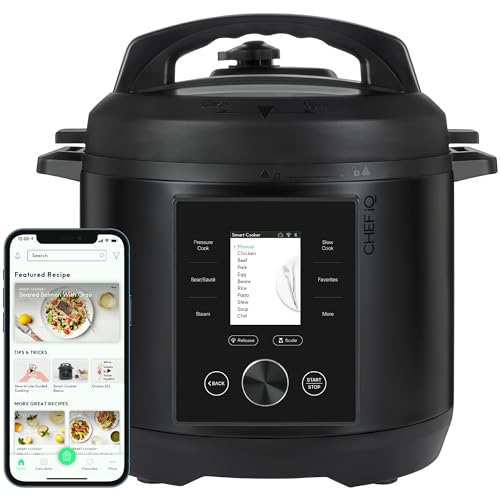 CHEF iQ Smart Pressure Cooker with WiFi and Built-in Scale - Easy-to-Use 10-in-1 Multicooker with 500+ Guided Recipes - Rice Cooker, Slow Cooker, Instant Meals for Foodies - 6 Quart - Family Size - My Kitchen Products