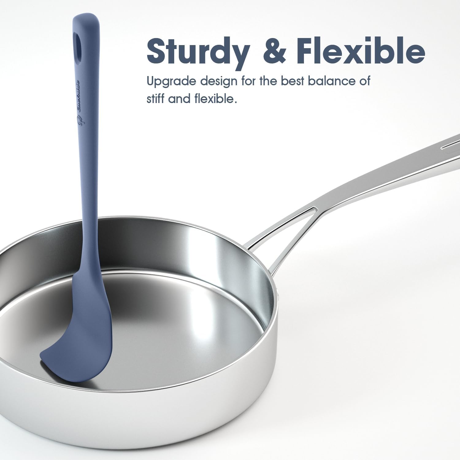 ChefAide 5 Pieces Silicone Spatula Set, Food Grade Rubber Spatula, Upgrade Strong Handle with Ergonomic Grip, Heat Resistant Up to 600°F for Nonstick Cookware, Cooking - My Kitchen Products