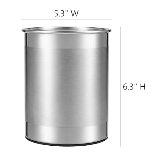 CHEFBEE Stainless Steel Utensil Holder - 360° Rotating Kitchen Cooking Utensil Crock Organizer for Countertop, Extra Large Silverware Tool Holder Caddy for Spatulas, Kitchen Counter Decor - My Kitchen Products