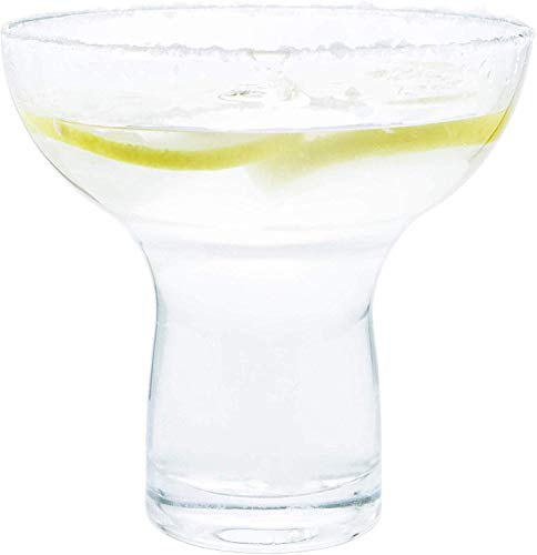 Chefcaptain Margarita Glasses Set Of 4, XXlarge 16oz Stemless Lead-Free Thick Clear Glass With Heavy Base, For Martini, Daiquiri, Frozen Cocktails, Dessert, Frozen Cocktails, Bar Use, Crystal Clear - My Kitchen Products