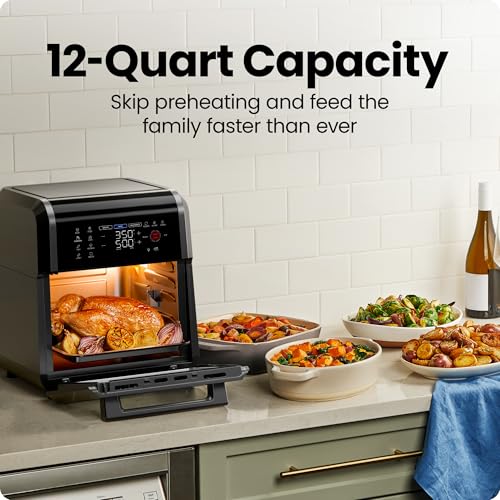 Chefman 12-Quart 5-in-1 Air Fryer Oven with Digital Timer, Touchscreen, and 12 Presets - Family Size Countertop Convection Oven, Dishwasher-Safe Parts - My Kitchen Products