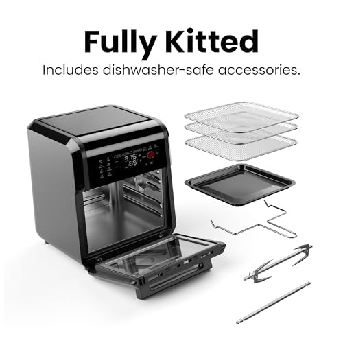 Chefman 12-Quart 5-in-1 Air Fryer Oven with Digital Timer, Touchscreen, and 12 Presets - Family Size Countertop Convection Oven, Dishwasher-Safe Parts - My Kitchen Products