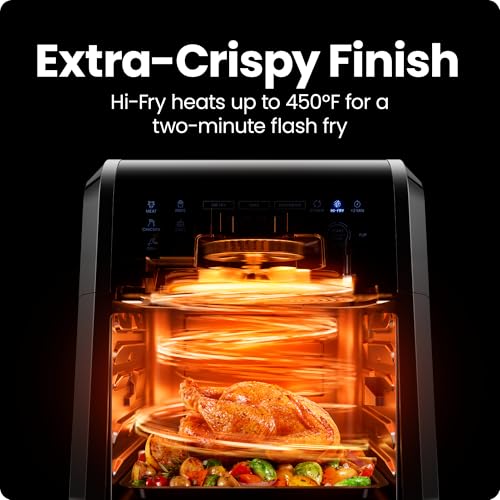 Chefman 12-Quart 5-in-1 Air Fryer Oven with Digital Timer, Touchscreen, and 12 Presets - Family Size Countertop Convection Oven, Dishwasher-Safe Parts - My Kitchen Products