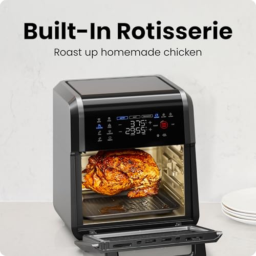 Chefman 12-Quart 5-in-1 Air Fryer Oven with Digital Timer, Touchscreen, and 12 Presets - Family Size Countertop Convection Oven, Dishwasher-Safe Parts - My Kitchen Products