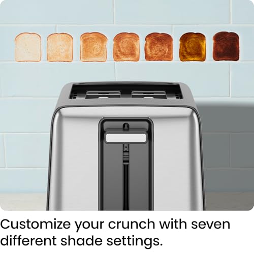 Chefman 2 Slice Toaster, 7 Shade Settings, Removable Crumb Tray, Thick Bread and Bagel Toaster with Defrost and Cancel Buttons – Black - My Kitchen Products