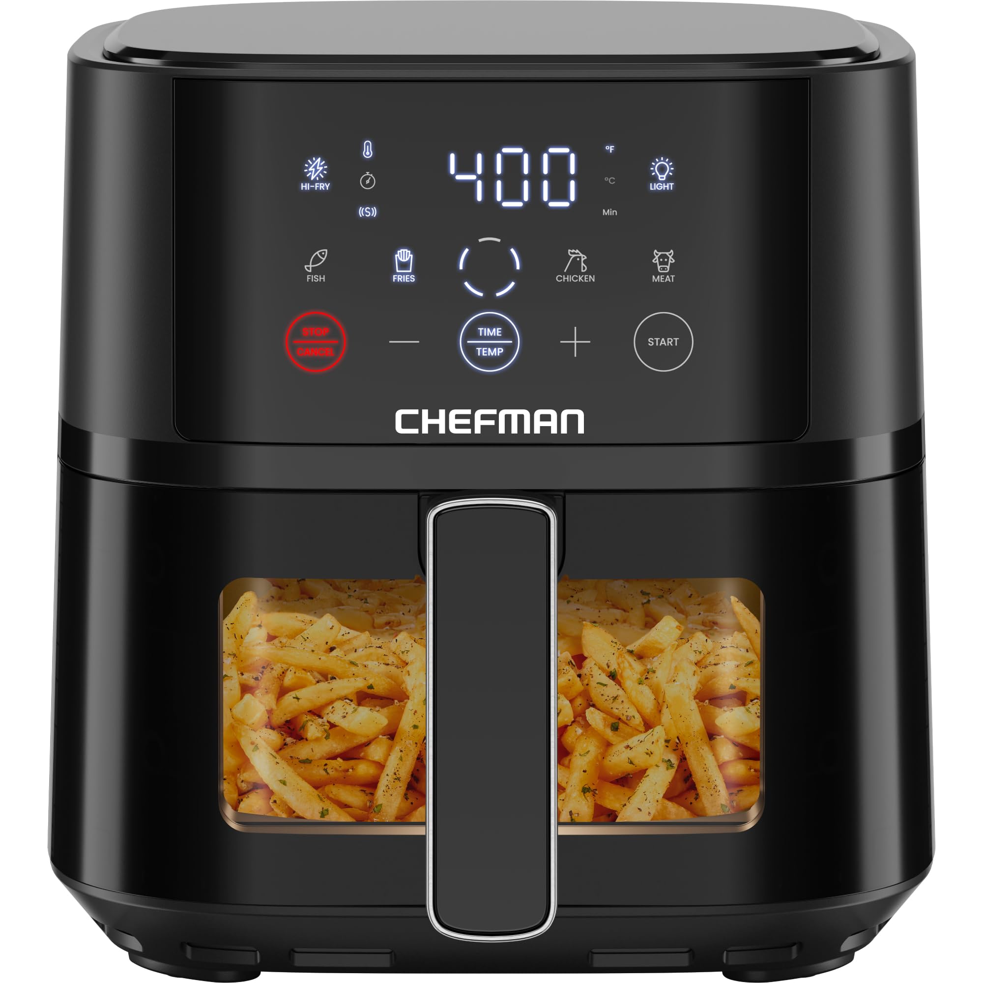 Chefman Air Fryer, 4 QT Compact Airfryer for Quick & Easy Meals, Features Hi-Fry Technology for Extra Crisp, Easy-View