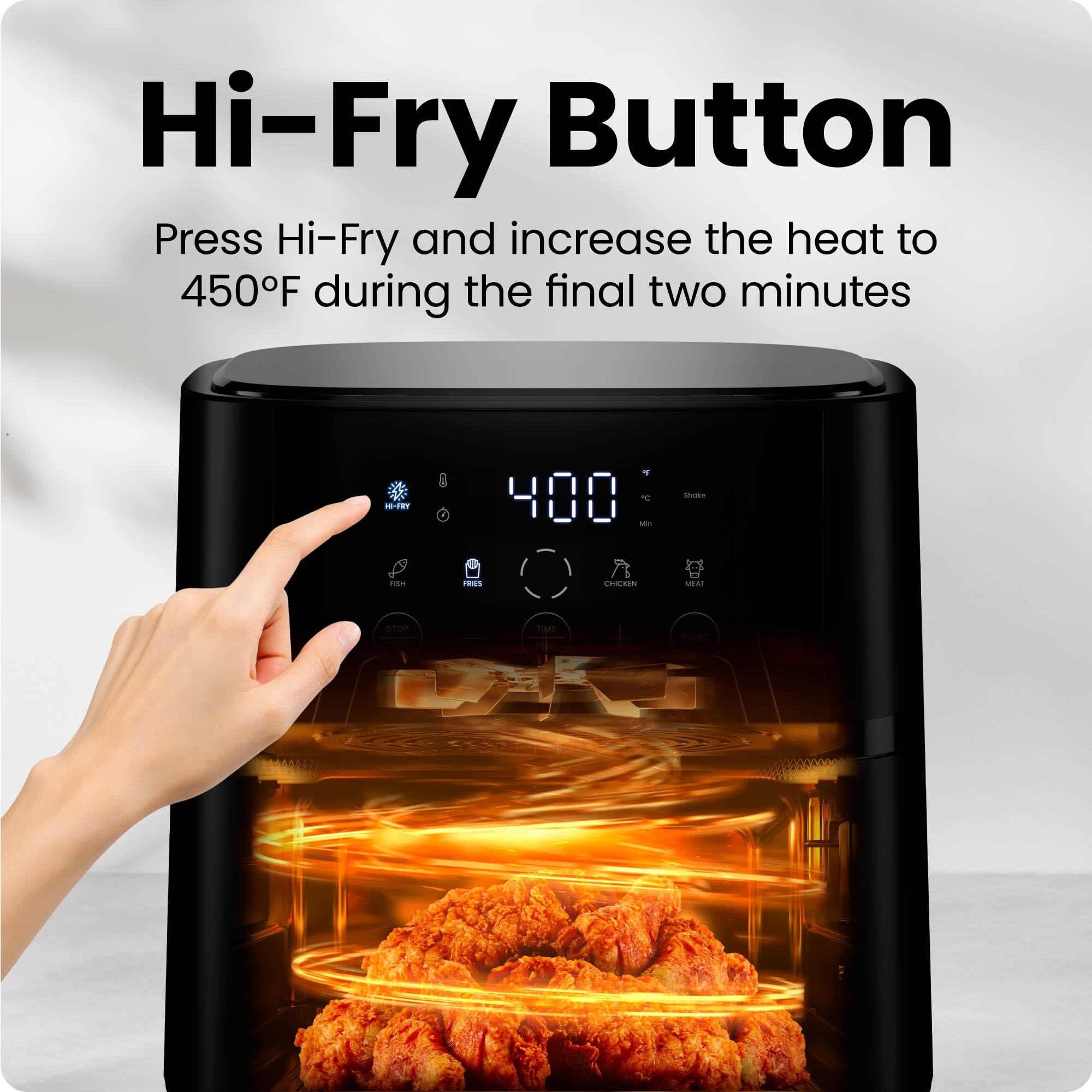 Chefman Air Fryer – 4 QT Compact Airfryer for Quick & Easy Meals in Minutes, Features Hi-Fry Technology for Extra Crisp, Touchscreen Controls with 4 Presets, Nonstick & Dishwasher Safe Basket - Black - My Kitchen Products