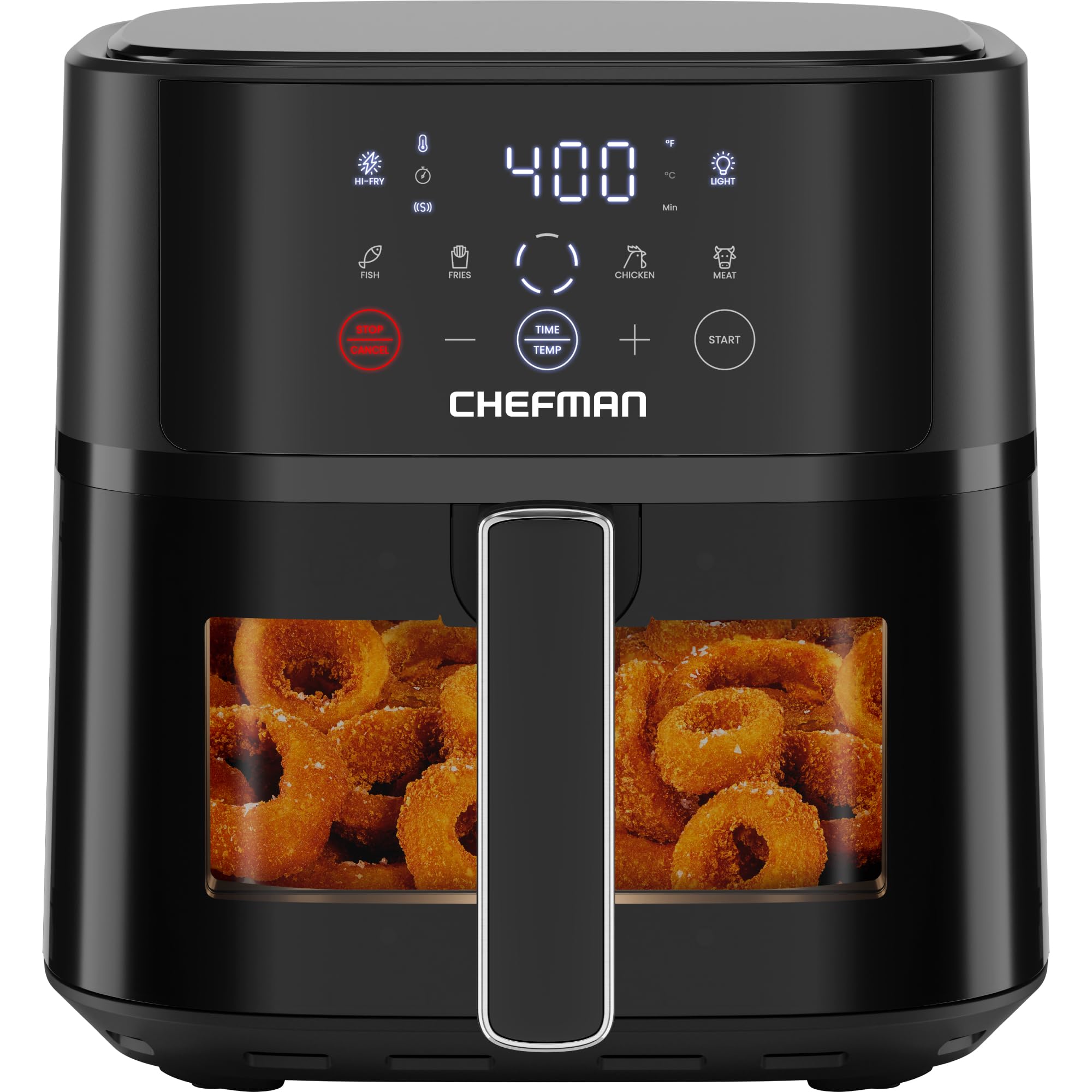 Chefman Air Fryer, 6 QT Compact Airfryer for Quick & Easy Meals, Features Hi-Fry Technology for Extra Crisp, Easy-View