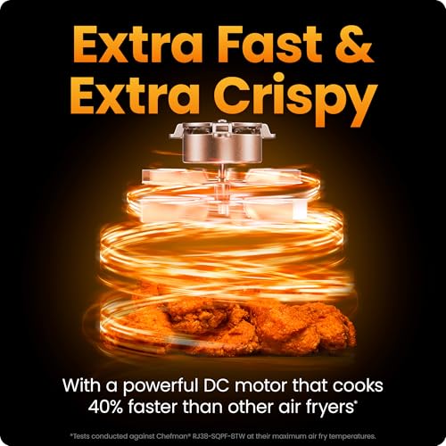 Chefman Air Fryer 9 Qt | TurboFry 7-in-1 High-Powered 450°F Cooking for Crispier and Even Results | XL Basket with Viewing Window | Air Fry, Bake, Broil, Reheat, Dehydrate, Defrost, Keep Warm - My Kitchen Products
