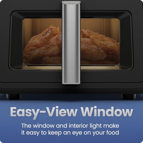 Chefman Air Fryer 9 Qt | TurboFry 7-in-1 High-Powered 450°F Cooking for Crispier and Even Results | XL Basket with Viewing Window | Air Fry, Bake, Broil, Reheat, Dehydrate, Defrost, Keep Warm - My Kitchen Products