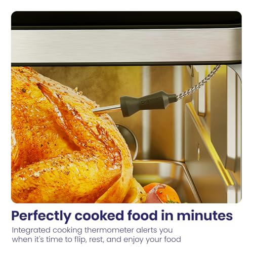 Chefman Air Fryer Toaster Oven Combo with Probe Thermometer, 12-In-1 Stainless Steel Convection Countertop, 10 Inch Pizza, 4 Slices of Toast, Cooking, Baking, Toasting, Roaster Oven Airfryer 20QT (Renewed) - My Kitchen Products