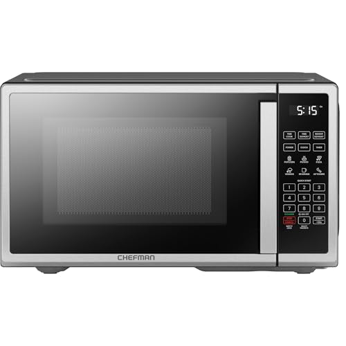 Chefman Countertop Microwave Oven 0.9 Cu. Ft. Digital Stainless Steel Microwave 900 Watt with 6 Presets, Eco Mode, Mute Option, Memory Function, Child Safety Lock, Kitchen, Home, Dorm Essentials - My Kitchen Products