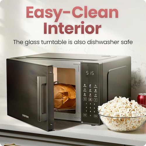 Chefman Countertop Microwave Oven 1.1 Cu. Ft., 1000 Watts with 10 Power Levels, 6 Cooking Presets with One-Touch Express Cook, Eco Mode, Child Safety Lock, & Mute Button - Black - My Kitchen Products
