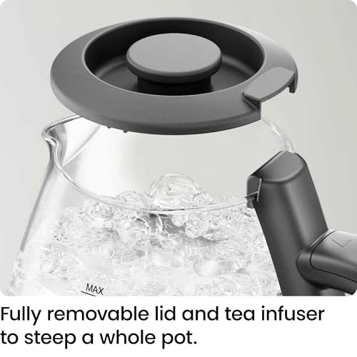 Chefman Electric Kettle with Tea Infuser, Compact 1L (4 Cups), 1500W, Removable Lid for Easy Cleaning, Boil-Dry Protection, Stainless Steel Filter, BPA Free, Auto Shut Off, Small Electric Tea Kettle - My Kitchen Products