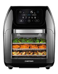 CHEFMAN Multifunctional Digital Air Fryer+ Rotisserie, Dehydrator, Convection Oven, 17 Touch Screen Presets Fry, Roast, Dehydrate, Bake, XL 10L Family Size, Auto Shutoff, Large Easy-View Window, Black - My Kitchen Products