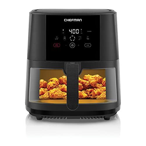 Chefman TurboTouch Easy View Air Fryer, The Most Convenient And Healthy Way To Cook Oil-Free, Watch Food Cook To Crispy And Low-Calorie Finish Through Convenient Window, 8 Qt - My Kitchen Products