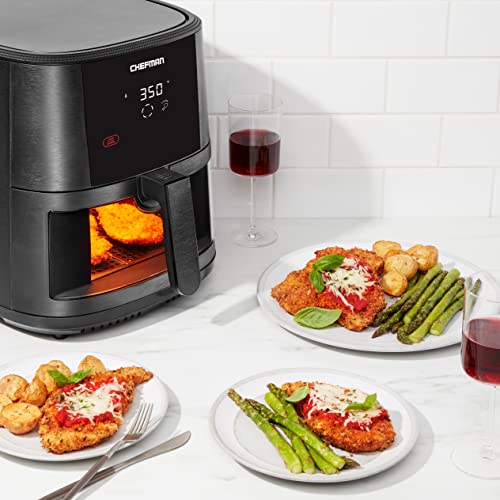 Chefman TurboTouch Easy View Air Fryer, The Most Convenient And Healthy Way To Cook Oil-Free, Watch Food Cook To Crispy And Low-Calorie Finish Through Convenient Window, 8 Qt - My Kitchen Products