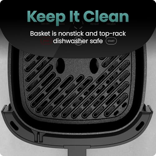 Chefman TurboX 4-in-1 Air Fryer, 5-Quart Airfryer for Extra Crispy Chicken, Fries, Wings, and More, Air Fry, Bake, Reheat, and Frozen Functions, Digital Touch Controls, Dishwasher Safe - Gray - My Kitchen Products
