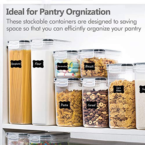 CHEFSTORY Airtight Food Storage Containers Set, 14 PCS Kitchen Storage Containers with Lids for Flour, Sugar and Cereal, Plastic Dry Food Canisters for Pantry Organization and Storage - My Kitchen Products