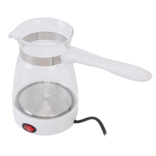 CHEOTIME 600ML Electric Turkish Coffee Maker, 600W Electric Turkish Coffee Pot, Glass Stainless Steel Coffee Tea Warmer Kettle Removable Anti Scald Handle for Home Heat Water Tea - My Kitchen Products