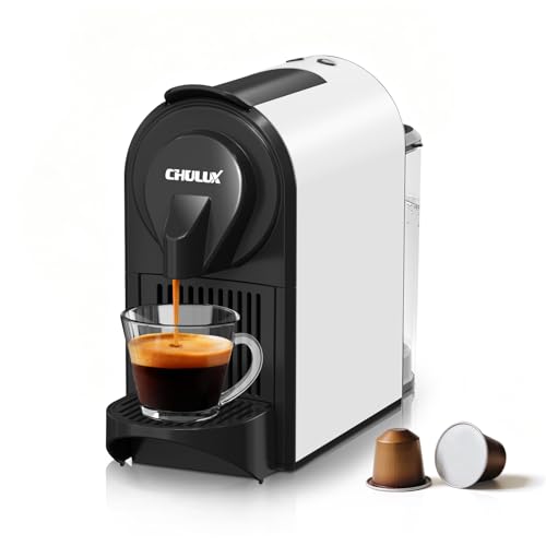 CHULUX Mini Espresso Machine for Nespresso Pod, 20 Bar Single Serve Coffee Maker, 1400W, White - My Kitchen Products
