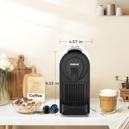 CHULUX Mini Espresso Machine for Nespresso Pod, 20 Bar Single Serve Coffee Maker, 1400W, White - My Kitchen Products
