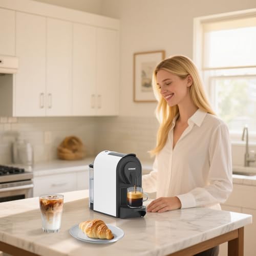CHULUX Mini Espresso Machine for Nespresso Pod, 20 Bar Single Serve Coffee Maker, 1400W, White - My Kitchen Products
