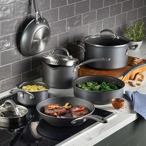 Circulon A1 Series with ScratchDefense Nonstick Induction Pots and Pans Cookware Set, Induction Cookware, Kitchen Essentials, 9-Piece, Graphite - My Kitchen Products