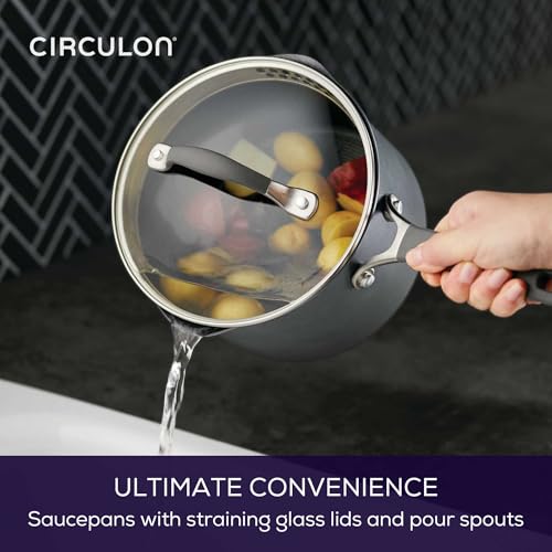 Circulon A1 Series with ScratchDefense Nonstick Induction Pots and Pans Cookware Set, Induction Cookware, Kitchen Essentials, 9-Piece, Graphite - My Kitchen Products