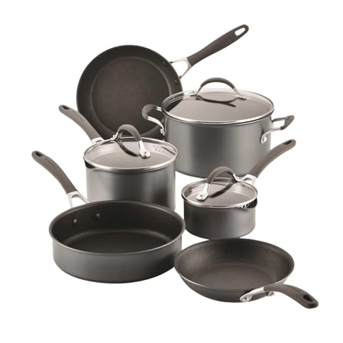 Circulon A1 Series with ScratchDefense Nonstick Induction Pots and Pans Cookware Set, Induction Cookware, Kitchen Essentials, 9-Piece, Graphite - My Kitchen Products