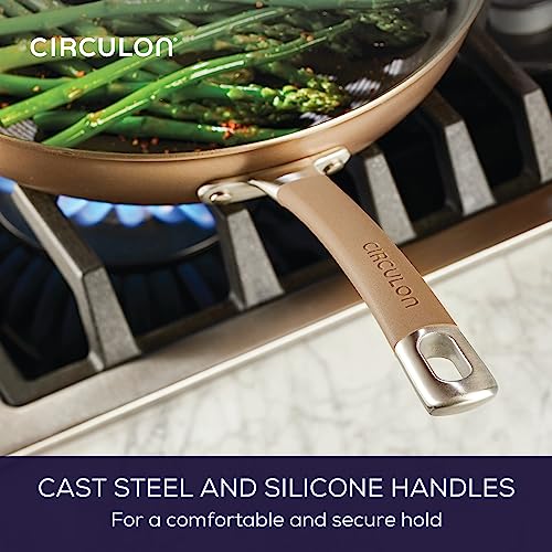 Circulon Premier Professional Hard Anodized Nonstick Cookware Induction Pots and Pans Set Nonstick, Home Essentials, 12-Piece, Bronze - My Kitchen Products