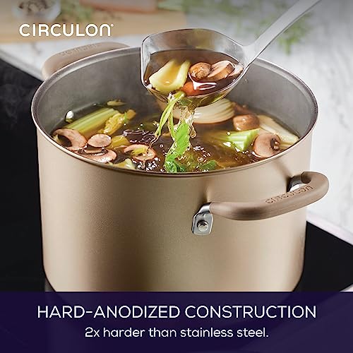 Circulon Premier Professional Hard Anodized Nonstick Cookware Induction Pots and Pans Set Nonstick, Home Essentials, 12-Piece, Bronze - My Kitchen Products