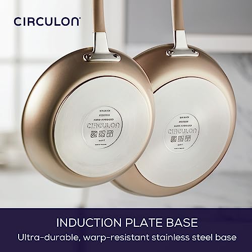 Circulon Premier Professional Hard Anodized Nonstick Cookware Induction Pots and Pans Set Nonstick, Home Essentials, 12-Piece, Bronze - My Kitchen Products