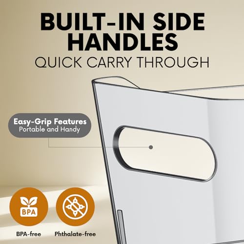 Clear Plastic Storage Bins for Kitchen Organization or Pantry Organizers and Storage, Freezer Fridge Organizer Storage Containers Bin for Organizing Refrigerator Medicine Closet Cabinet Organizers - My Kitchen Products