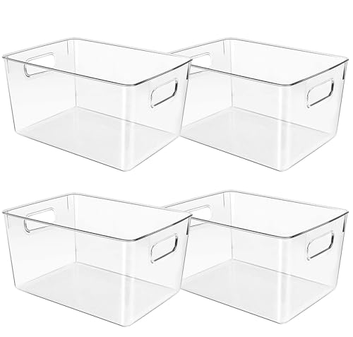 Clear Plastic Storage Bins, Pantry Organizers and Storage or Kitchen Organization and Storage Containers Bins