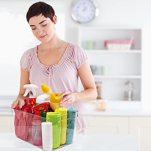 Clear Plastic Storage Bins, Pantry Organizers and Storage or Kitchen Organization and Storage Containers Bins for Organizing, Fridge, Freezer, Bathroom, Pantries, Refrigerator, Cabinet Organizer Bin - My Kitchen Products