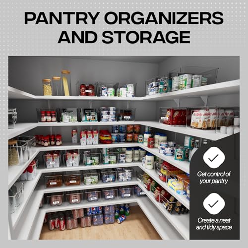 ClearSpace Clear Plastic Storage Bins – Pantry Organizers & Storage Containers, Cabinet Organizer - Home Organization Must Haves for Kitchen, Laundry Room, Office, Closet, Garage & Freezer - My Kitchen Products