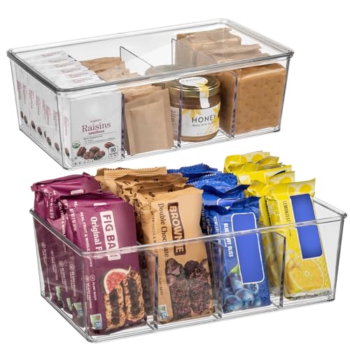 ClearSpace Pantry Organization and Storage Bins with Removable Dividers &