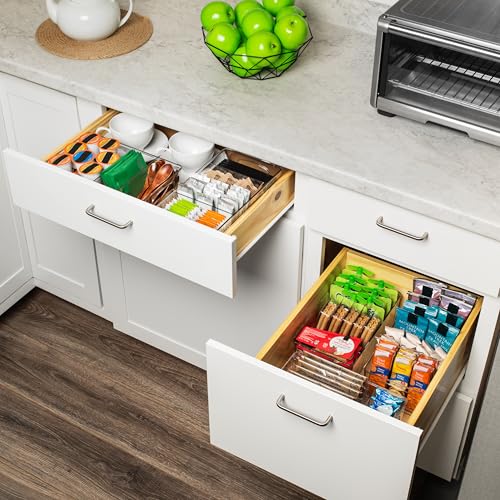ClearSpace Pantry Organizers and Storage, Cabinet & Kitchen Organizer and Storage - Fridge Organizer, Drawer Organizer and Snack Organizer - Refrigerator and Cupboard Shelf Organizer - My Kitchen Products