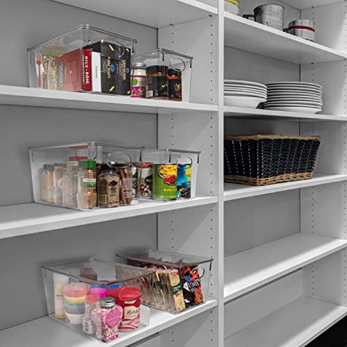 CLEARSPACE Plastic Storage Bins With lids – Perfect Kitchen Fridge Organizer, Pantry Organization, Cabinet Organizers (4 Pack) - My Kitchen Products