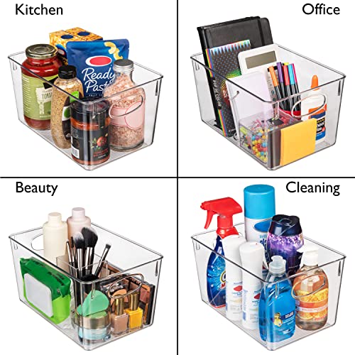 CLEARSPACE Plastic Storage Bins With lids – Perfect Kitchen Fridge Organizer, Pantry Organization, Cabinet Organizers (4 Pack) - My Kitchen Products