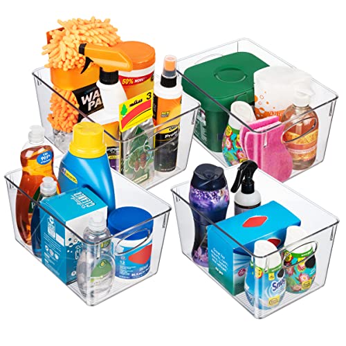 CLEARSPACE Plastic Storage Bins With lids – Perfect Kitchen Fridge Organizer, Pantry Organization, Cabinet Organizers (4 Pack) - My Kitchen Products