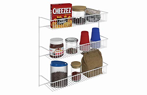 ClosetMaid 3-Tier Hanging Wall Mounted Metal Rack for Spices, Shelf Storage, Pantry Organization, Laundry, Kitchen, Bathroom, White, 8022 - My Kitchen Products