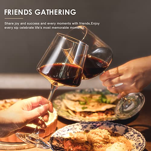 coccot Wine Glasses Set of 6,Crystal White Wine Glasses,Red Wine Glass Set, Wine Glasses Long stem,Clear Lead-Free Premium Blown Glassware (18.5oz,6 pack) - My Kitchen Products