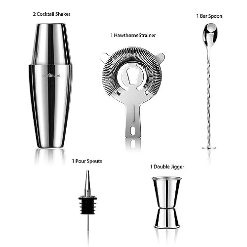 Cocktail Shaker, 27OZ Martini Shaker, Drink Shaker, Cocktail Shaker Set 6 Pcs,Boston Shaker, Bar Set, Cocktail Strainer, Bar tools, Bartender Kit, Stainless Steel Double Measuring Jigger, Mixing Spoon - My Kitchen Products