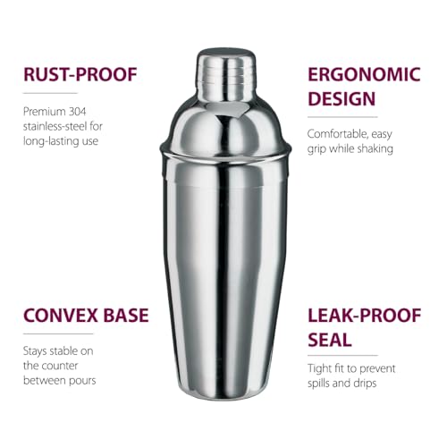 Cocktail Shaker Set - 17 Piece Stainless Steel Mixology Bartender Kit, Drink Martini Shaker, Home Bar Accessories, Cocktail Kit, Stainless Steel Bar Set, Shakers Bartending - My Kitchen Products