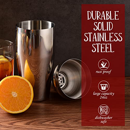 Cocktail Shaker Set Bartender Kit : 12-Piece Bar Tool Set with Bamboo Stand | Bars Set with All Practical Bar Accessories, for Drink Mixing, Bar, Home, Lounge & Party (Silver) - My Kitchen Products