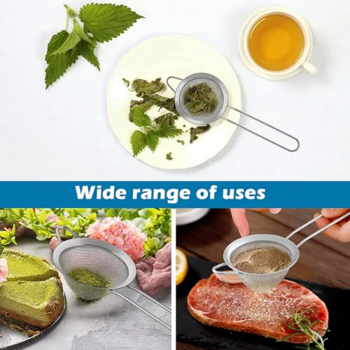 Cocktail Strainer Set, 2 Pack Stainless Steel Fine Mesh Bar Strainers with Muddler, 3.35 in Size, for Cocktails Tea Coffee Juice, Home Bar and Shaker Use - My Kitchen Products
